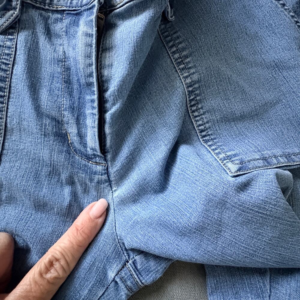 Y2K Denim Cargo Capri LowRise Baggy Wide Leg Utility Jeans NO TAGS (10)SeePics! - Picture 8 of 8